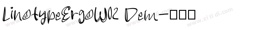 LinotypeErgoW02 Dem字体转换